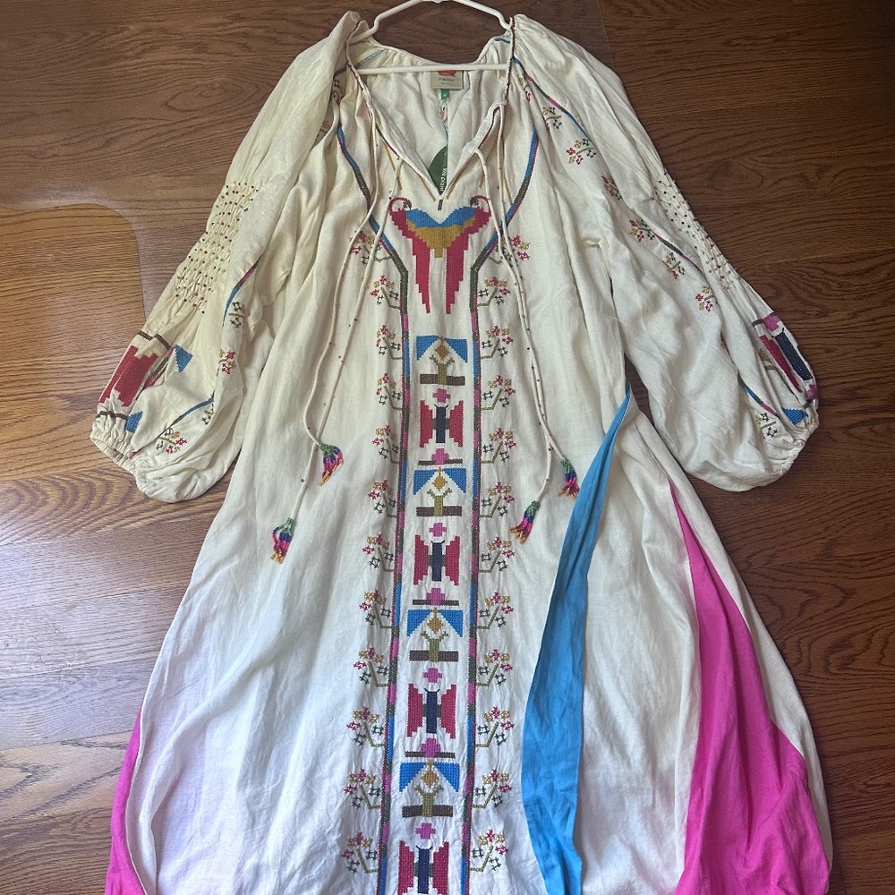 Farm Rio Embroidered Maxi Dress